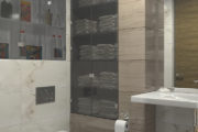 Инсталляция и встроенные шкафы в ванной