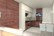 Дизайн современной кухни в однокомнатной квартире