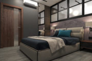 Дизайн спальни в стиле LOFT. Кровать LIMURA фабрики BLANCHE