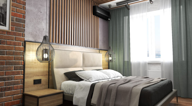 Дизайн интерьера однокомнатной квартиры в стиле Loft. Киев, ЖК "Пектораль"