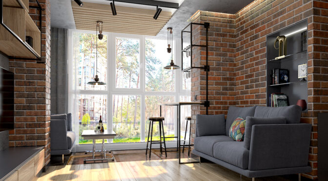 Панорамне вікно LOFT-студії