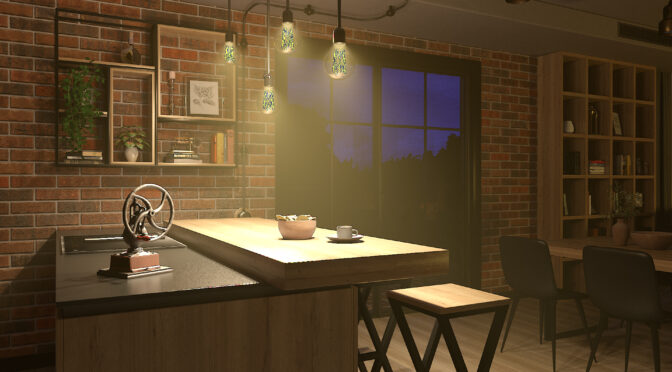 LOFT: Барна стійка вночі